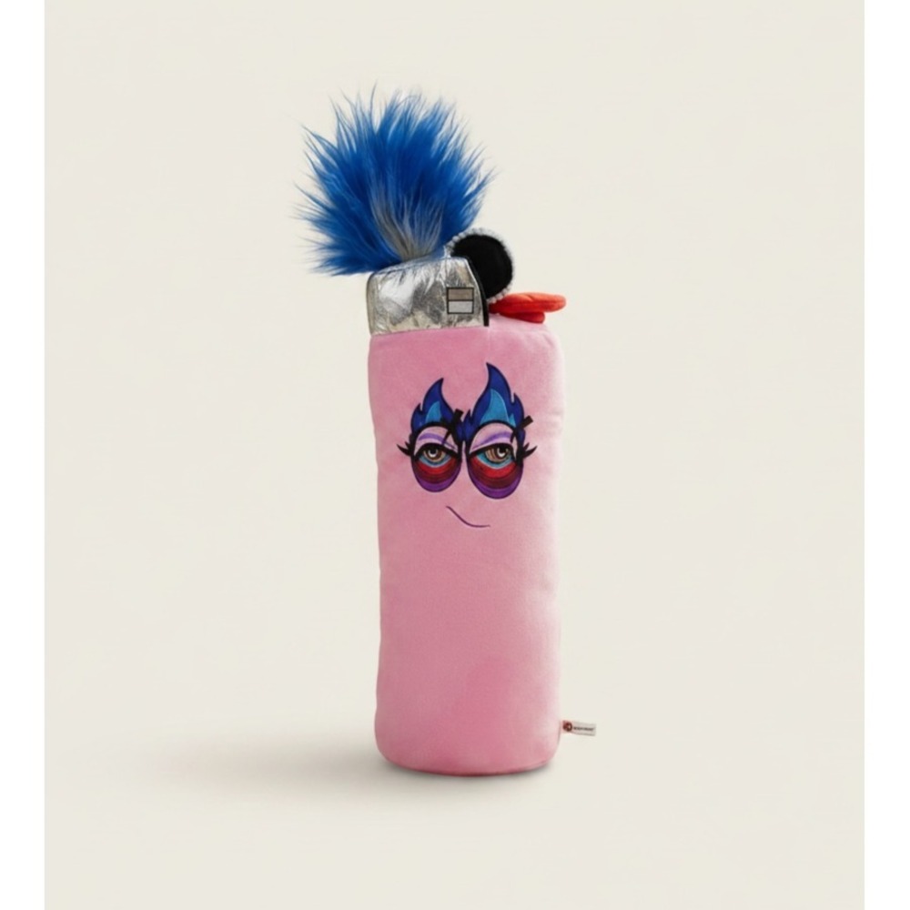 Dazed Society Litty Lighter Plush Toy Pillow Pink Blue Flame‎ Character 25"